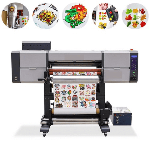 DTF printer for high-quality UV transfers, ideal for wood, laptops, and more with vibrant graphics.