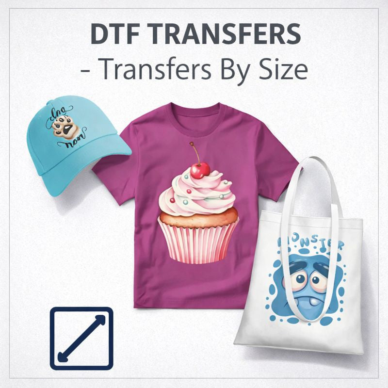 DTF TRANSFERS - Transfers By Size